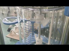 Reator de Vidro de Laboratório em Aço Inoxidável 304, Mini Reator de Pressão de Vidro de Camada Única