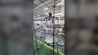 Reator de vidro de laboratório para síntese química