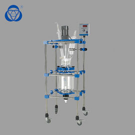 China Reator de vidro Jacketed dobro da elevada precisão, reator de vidro do laboratório resistente à corrosão fábrica