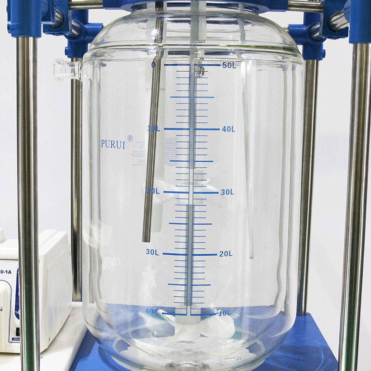 30 L High Efficient Jacketed Glass Reaction Kettle With Condenser
